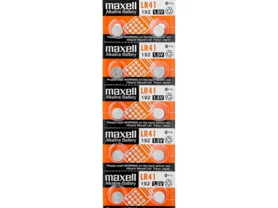 LR41 (AG3 SR41 G3 392 192) 1.5V Maxell alkaliskā pulksteņu baterija 1gab