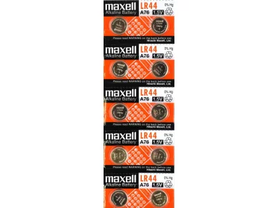 LR44 (A76P, AG13, V13GA, PX76A, L1154) 1.5V Maxell alkaliskā pulksteņu baterija 1gab