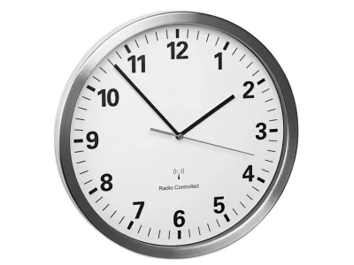 30 cm radiosignāla pulkstenis, nerūsējošā tērauda, slīdošā sekunde 30 cm radiosignāla pulkstenis, nerūsējošā tērauda, slīdošā sekunde