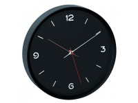 30 cm sienas pulkstenis, slīdošā sekunde, melns