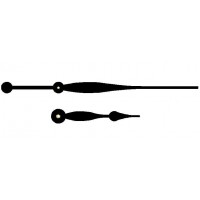 Pulksteņa rādītāju komplekts 274 mm melns spīdīgs
