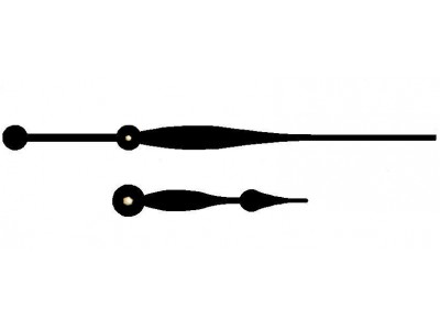 Pulksteņa rādītāju komplekts 274 mm melns spīdīgs