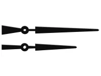 Euroshaft kellaosutite komplekt, 125 mm – must, retrostiil, matt (Saksamaa)