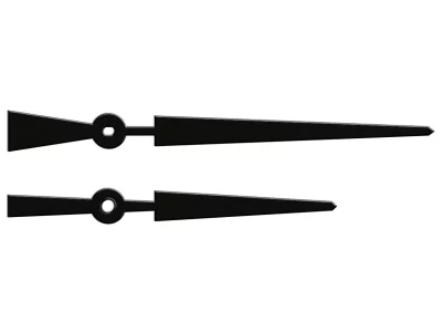 Euroshaft kellaosutite komplekt, 125 mm – must, retrostiil, matt (Saksamaa)