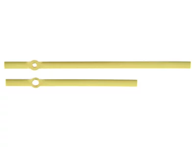 Pulksteņa rādītāju komplekts 130 mm dzeltenā zelta krāsas