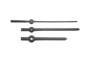 Pulksteņa rādītāju komplekts 91 mm melns/melns plastmasas MHS Pulksteņa rādītāju komplekts 91 mm melns/melns plastmasas MHS