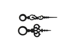 Pulksteņa rādītāju komplekts 29 mm melns antik Pulksteņa rādītāju komplekts 29 mm melns antik