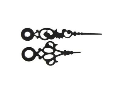 Pulksteņa rādītāju komplekts 50 mm melns antik Pulksteņa rādītāju komplekts 50 mm melns antik