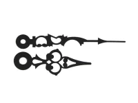 Pulksteņa rādītāju komplekts 60 mm melns antik Pulksteņa rādītāju komplekts 60 mm melns antik