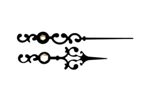 Pulksteņa rādītāju komplekts 73 mm melns matēts antik Pulksteņa rādītāju komplekts 73 mm melns matēts antik