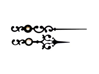 Pulksteņa rādītāju komplekts 73 mm melns matēts antik Pulksteņa rādītāju komplekts 73 mm melns matēts antik