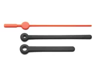 Pulksteņa rādītāju komplekts 80 mm melns/oranžs plastmasas MHS Pulksteņa rādītāju komplekts 80 mm melns/oranžs plastmasas MHS
