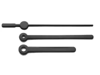 Pulksteņa rādītāju komplekts 80 mm melns plastmasas MHS Pulksteņa rādītāju komplekts 80 mm melns plastmasas MHS