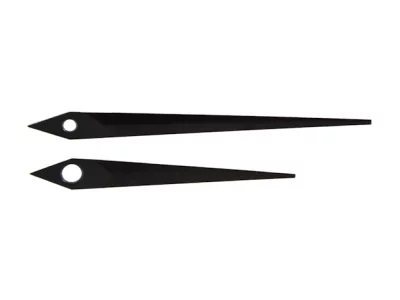 Pulksteņa rādītāju komplekts 83 mm melns matēts Pulksteņa rādītāju komplekts 83 mm melns matēts