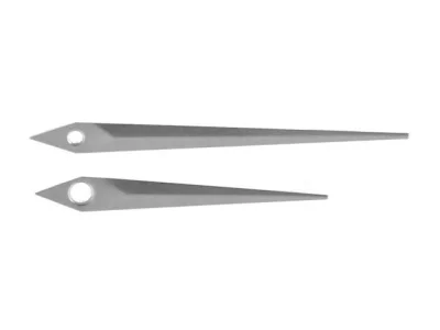 Pulksteņa rādītāju komplekts  83 mm sudraba krāsas