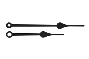 Pulksteņa rādītāju komplekts 110 mm melns matēts Pulksteņa rādītāju komplekts 110 mm melns matēts