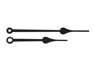 Pulksteņa rādītāju komplekts 110 mm melns matēts Pulksteņa rādītāju komplekts 110 mm melns matēts