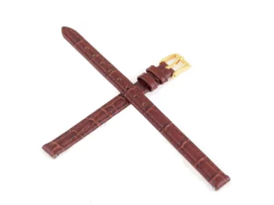 Watch strap brown, leather Haas&Cie Swiss 1848 8mm