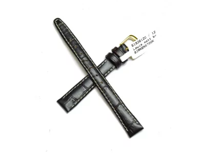 Watch strap brown, dark, Beco Louisiana 619 matt 12mm Watch strap brown, dark, Beco Louisiana 619 matt 12mm