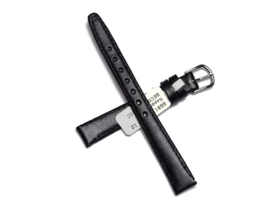 Watch strap black, Beco Nappa 660 12mm