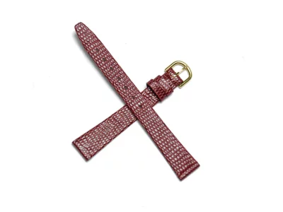 Watch strap red, dark 14mm