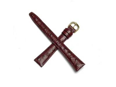 Watch strap red, dark 14mm