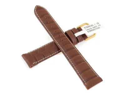 Watch strap brown, natural, Beco Louisiana 619 matt 18mm