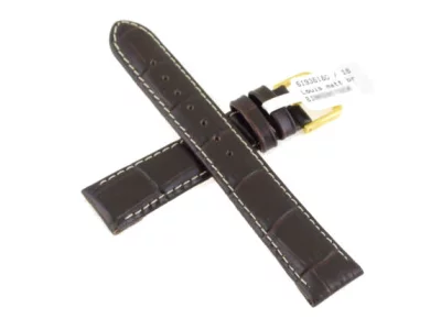 Watch strap brown, dark, Beco Louisiana 619 matt 20mm