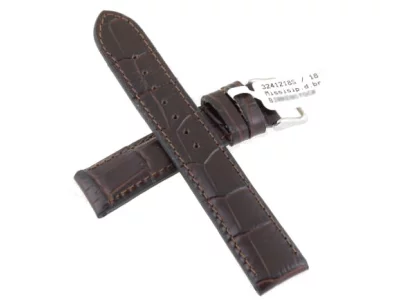 Watch strap brown, dark, Beco Mississippi 18mm Watch strap brown, dark, Beco Mississippi 18mm