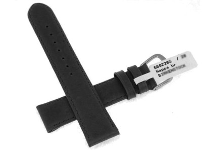 Watch strap black, Beco Nappa 660 18mm Watch strap black, Beco Nappa 660 18mm