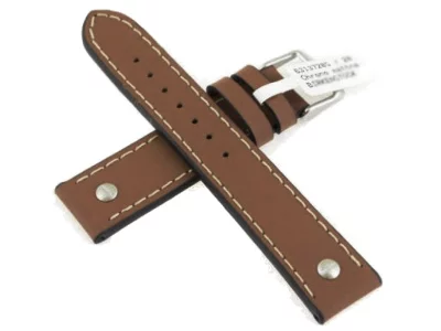 Watch strap brown, natural, BECO Chrono Matt 20mm Watch strap brown, natural, BECO Chrono Matt 20mm