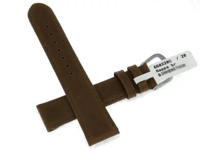 Watch strap brown, dark, Beco Nappa 660 20mm Watch strap brown, dark, Beco Nappa 660 20mm