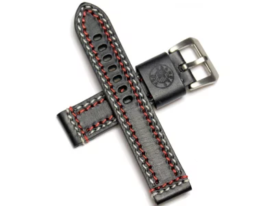 Watch strap black 22mm
