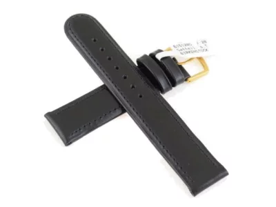 Watch strap black, Beco Sattel (saddle) 615 20mm