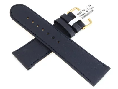 Watch strap blue, dark, Beco Nappa 660 24mm Watch strap blue, dark, Beco Nappa 660 24mm