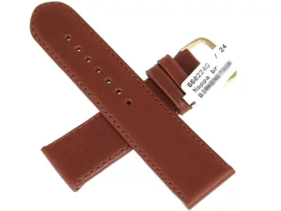 Watch strap brown, red, Beco Nappa 660 24mm Watch strap brown, red, Beco Nappa 660 24mm