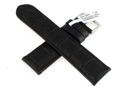 Watch strap black, Beco Mississippi 24mm Watch strap black, Beco Mississippi 24mm