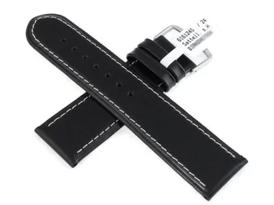 Watch strap brown, dark, Beco Sattel (saddle) 616 24mm