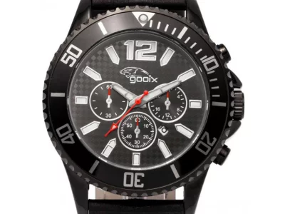 gooix Merek Chrono ādas Black L
