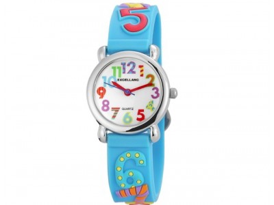 Bērnu pulkstenis, EXCELLANC - cipari, zils