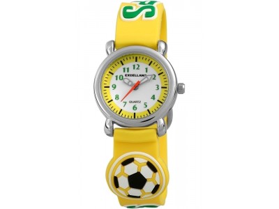 Bērnu pulkstenis, EXCELLANC - futbols, dzeltens